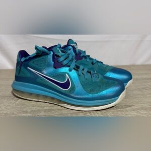 Nike Lebron 9 Low Summit Lake Hornets Blue 510811-400 Men’s Size 8